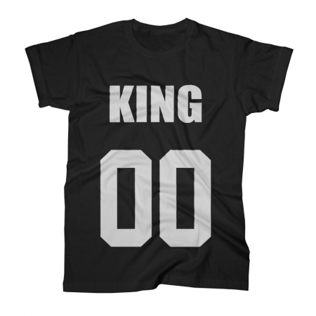 Koszulka męska z nadrukiem King + numer z przodu